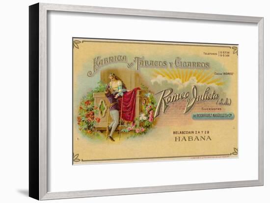 Advertisement for Romeo y Julieta cigars, c1900s-Unknown-Framed Giclee Print