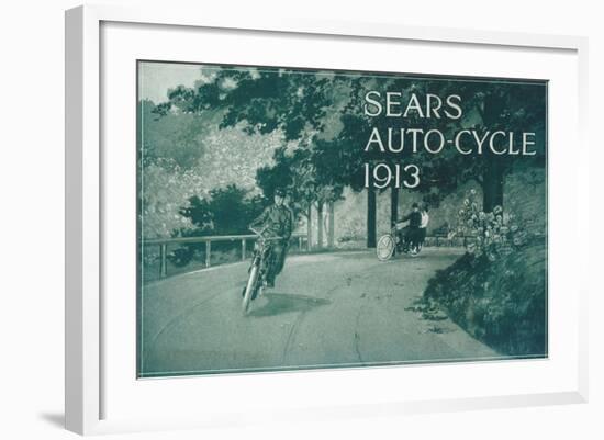 Advertisement for Sears Auto-Cycle, 1913-null-Framed Giclee Print