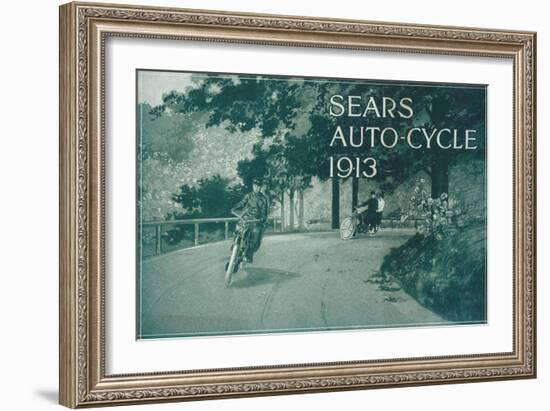 Advertisement for Sears Auto-Cycle, 1913-null-Framed Giclee Print