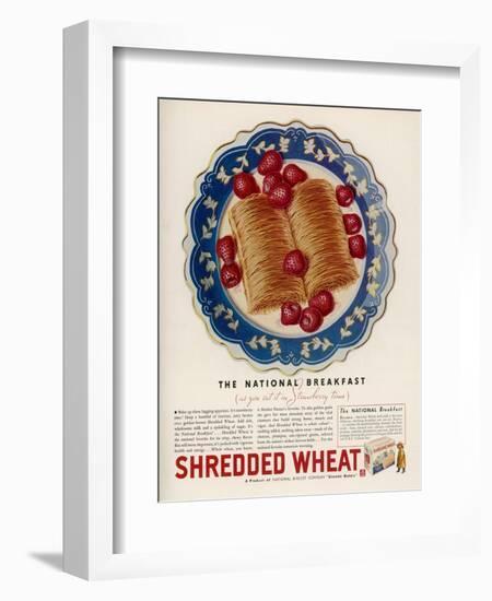 Advertisement for Shredded Wheat Promoting It as the National Breakfast-null-Framed Premium Giclee Print
