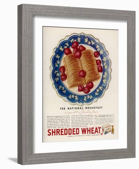 Advertisement for Shredded Wheat Promoting It as the National Breakfast-null-Framed Art Print