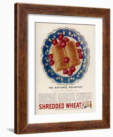 Advertisement for Shredded Wheat Promoting It as the National Breakfast-null-Framed Art Print