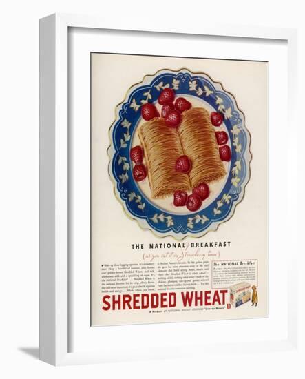 Advertisement for Shredded Wheat Promoting It as the National Breakfast-null-Framed Art Print