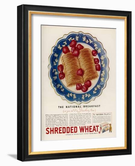 Advertisement for Shredded Wheat Promoting It as the National Breakfast-null-Framed Art Print