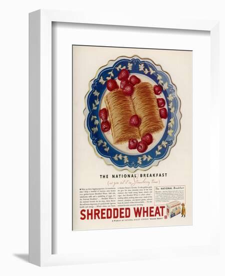 Advertisement for Shredded Wheat Promoting It as the National Breakfast-null-Framed Art Print