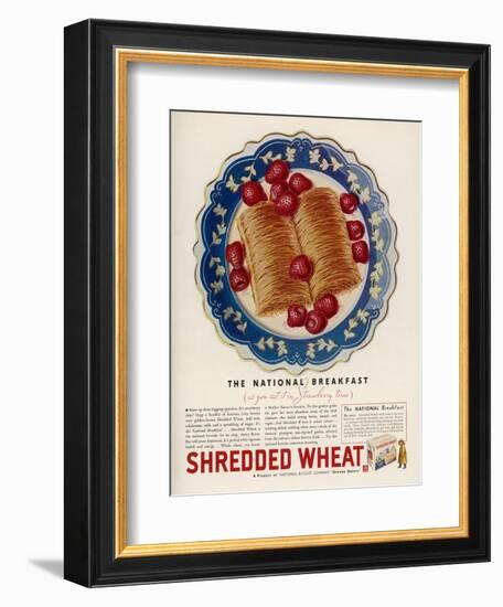 Advertisement for Shredded Wheat Promoting It as the National Breakfast-null-Framed Art Print