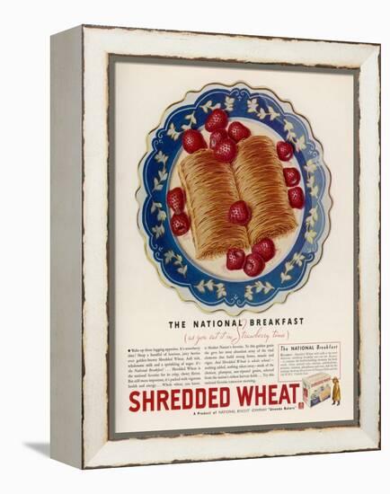 Advertisement for Shredded Wheat Promoting It as the National Breakfast-null-Framed Stretched Canvas