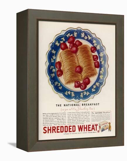 Advertisement for Shredded Wheat Promoting It as the National Breakfast-null-Framed Stretched Canvas