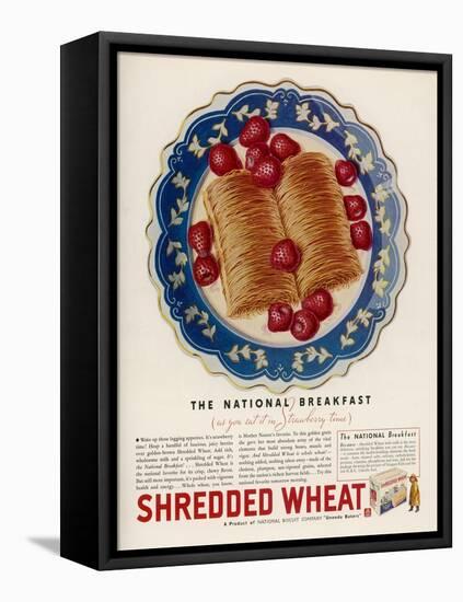 Advertisement for Shredded Wheat Promoting It as the National Breakfast-null-Framed Stretched Canvas