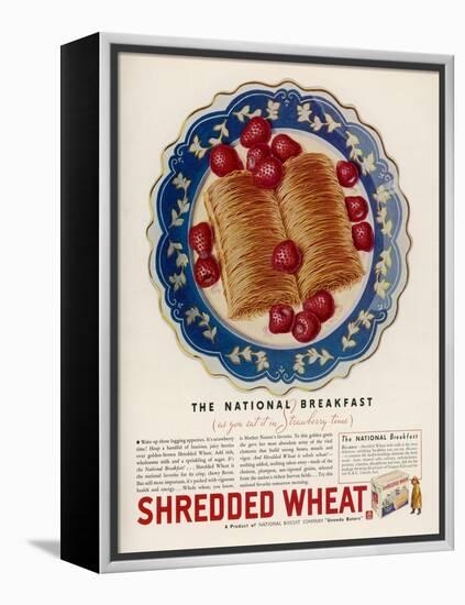 Advertisement for Shredded Wheat Promoting It as the National Breakfast-null-Framed Stretched Canvas