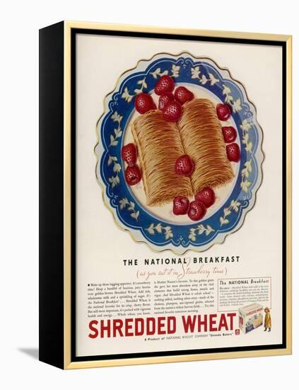 Advertisement for Shredded Wheat Promoting It as the National Breakfast-null-Framed Stretched Canvas