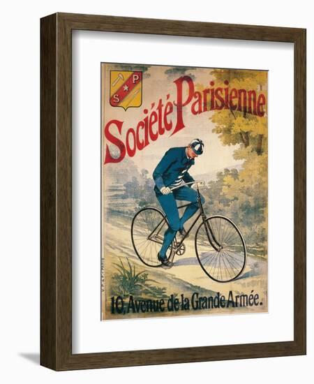 Advertisement for Societe Parisienne bicycles, c1895-Unknown-Framed Giclee Print