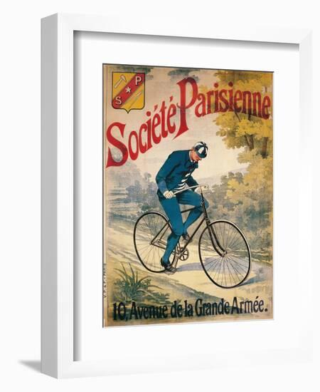 Advertisement for Societe Parisienne bicycles, c1895-Unknown-Framed Giclee Print