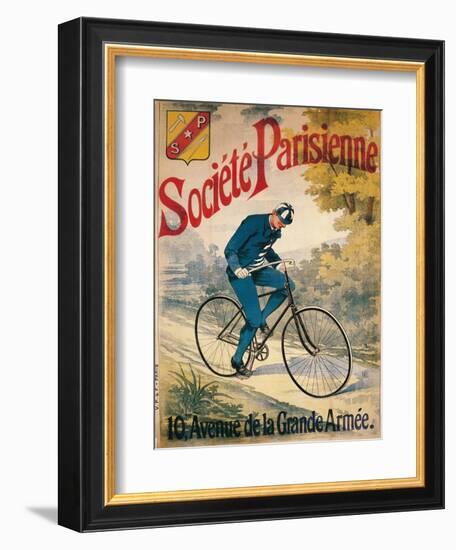 Advertisement for Societe Parisienne bicycles, c1895-Unknown-Framed Giclee Print