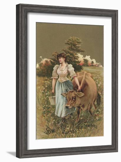 Advertisement for Swift's Jersey Butterine, C.1880-American School-Framed Giclee Print