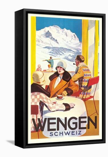 Advertisement for Swiss Ski Resort-null-Framed Stretched Canvas