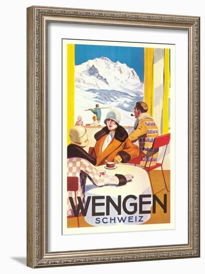 Advertisement for Swiss Ski Resort-null-Framed Art Print