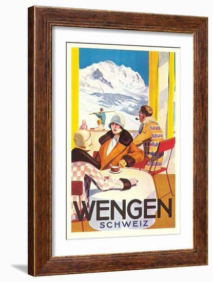 Advertisement for Swiss Ski Resort-null-Framed Art Print