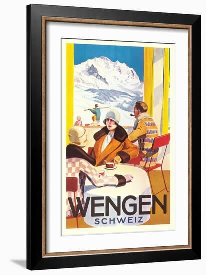 Advertisement for Swiss Ski Resort-null-Framed Art Print