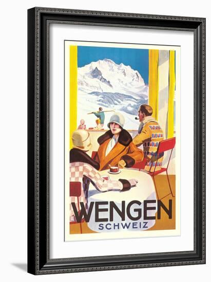 Advertisement for Swiss Ski Resort-null-Framed Art Print