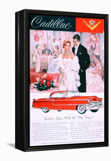 Advertisement for the 1955 Cadillac Car-null-Framed Premier Image Canvas