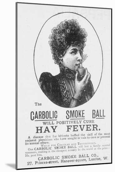 Advertisement for the Carbolic Smoke Ball, a Cure for Hay Fever (Print)-English-Mounted Giclee Print