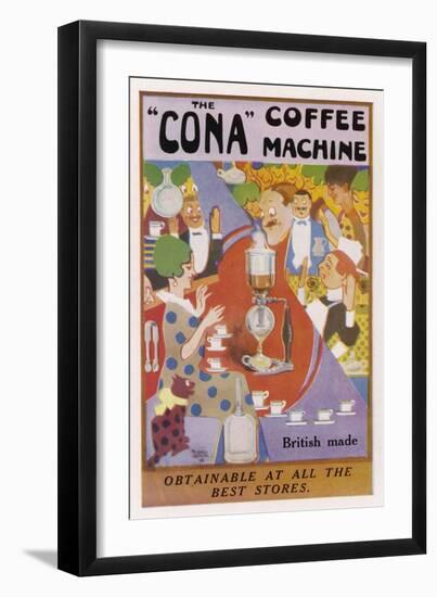 Advertisement for the Cona Coffee Machine-null-Framed Art Print