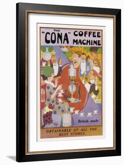 Advertisement for the Cona Coffee Machine-null-Framed Art Print