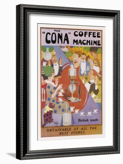 Advertisement for the Cona Coffee Machine-null-Framed Art Print