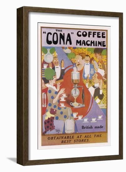 Advertisement for the Cona Coffee Machine-null-Framed Premium Giclee Print