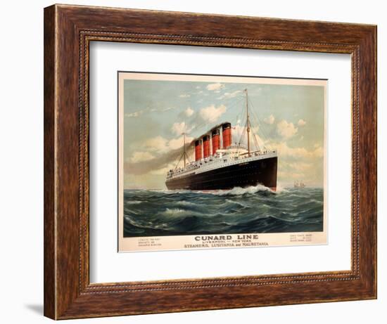 Advertisement for the Cunard Line, C.1908 (Colour Litho)-Fred Pansing-Framed Giclee Print