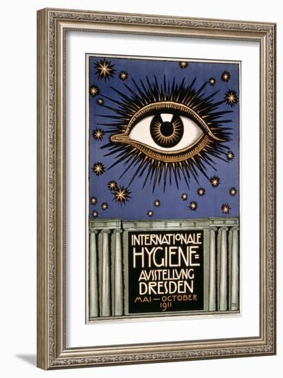 Advertisement for the 'First International Hygiene Exhibition' in Dresden, Printed by Leutert Und…-Franz von Stuck-Framed Giclee Print