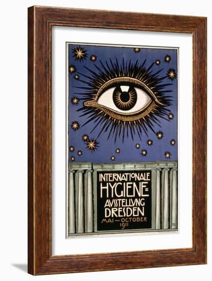 Advertisement for the 'First International Hygiene Exhibition' in Dresden, Printed by Leutert Und…-Franz von Stuck-Framed Giclee Print