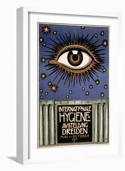 Advertisement for the 'First International Hygiene Exhibition' in Dresden, Printed by Leutert Und…-Franz von Stuck-Framed Giclee Print