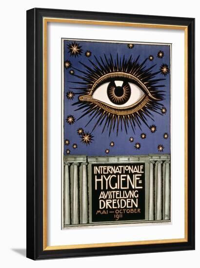 Advertisement for the 'First International Hygiene Exhibition' in Dresden, Printed by Leutert Und…-Franz von Stuck-Framed Giclee Print