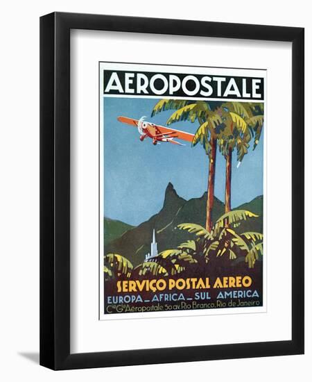 Advertisement for the French Airmail Service, 1929-null-Framed Giclee Print