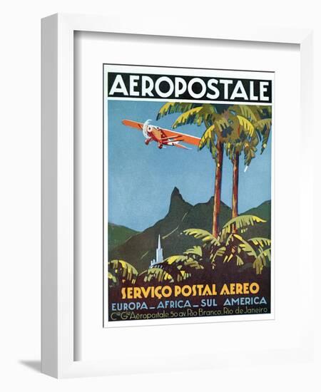 Advertisement for the French Airmail Service, 1929-null-Framed Giclee Print