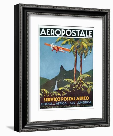 Advertisement for the French Airmail Service, 1929-null-Framed Giclee Print