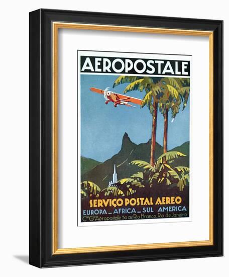 Advertisement for the French Airmail Service, 1929-null-Framed Giclee Print