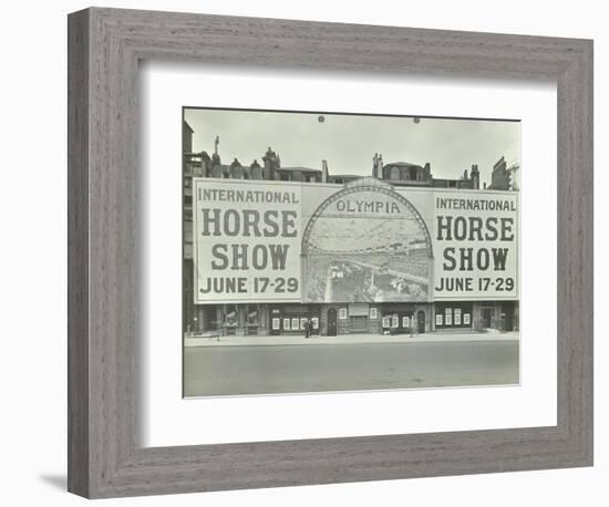 Advertisement for the International Horse Show, 114 Piccadilly, London, 1912-null-Framed Photographic Print