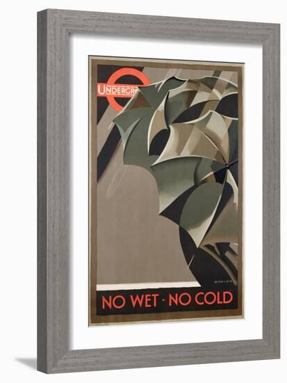Advertisement for the London Underground, 1929 (Colour Litho)-Manner-Framed Giclee Print