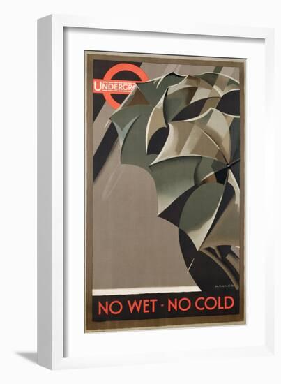 Advertisement for the London Underground, 1929 (Colour Litho)-Manner-Framed Giclee Print