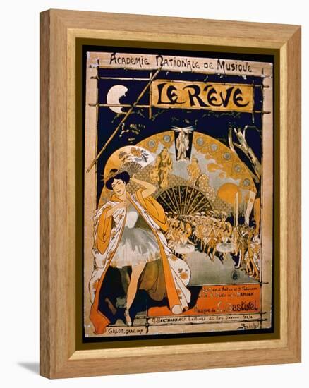 Advertisement for the Musical 'The Dream', at the Academie Nationale De Musique, Engraved by Gillot-French-Framed Premier Image Canvas