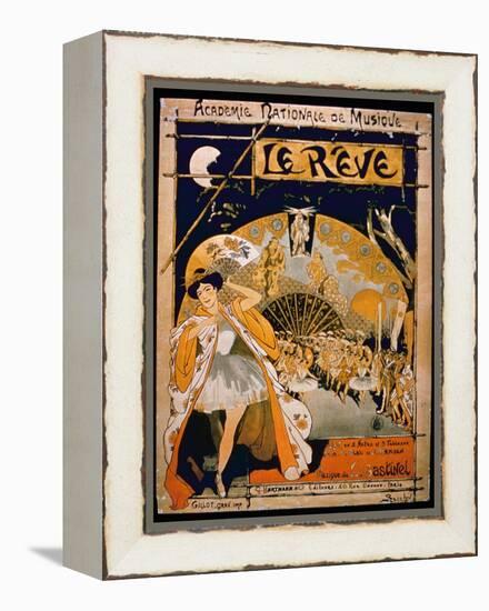 Advertisement for the Musical 'The Dream', at the Academie Nationale De Musique, Engraved by Gillot-French-Framed Premier Image Canvas