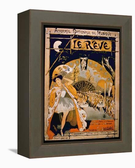 Advertisement for the Musical 'The Dream', at the Academie Nationale De Musique, Engraved by Gillot-French-Framed Premier Image Canvas