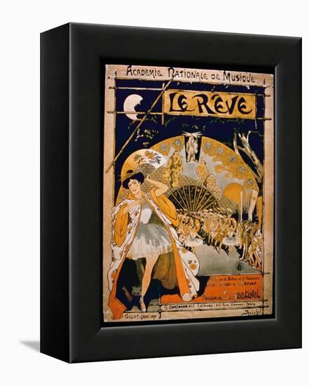 Advertisement for the Musical 'The Dream', at the Academie Nationale De Musique, Engraved by Gillot-French-Framed Premier Image Canvas