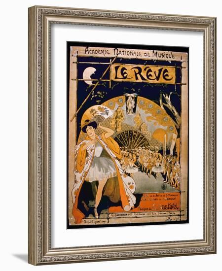 Advertisement for the Musical 'The Dream', at the Academie Nationale De Musique, Engraved by Gillot-French-Framed Giclee Print