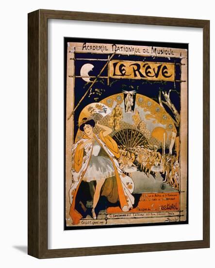 Advertisement for the Musical 'The Dream', at the Academie Nationale De Musique, Engraved by Gillot-French-Framed Giclee Print