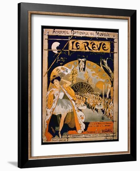 Advertisement for the Musical 'The Dream', at the Academie Nationale De Musique, Engraved by Gillot-French-Framed Giclee Print