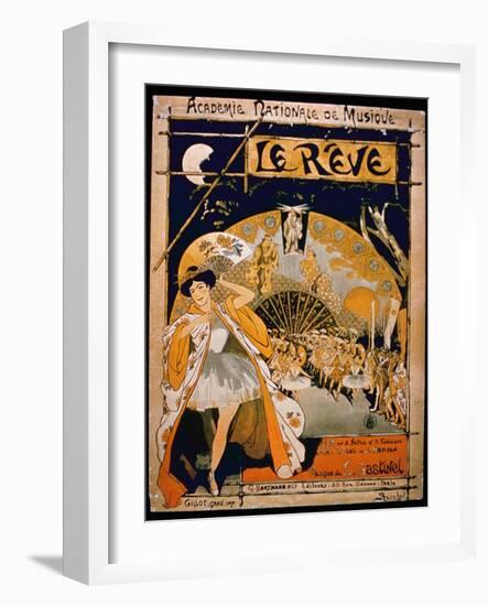 Advertisement for the Musical 'The Dream', at the Academie Nationale De Musique, Engraved by Gillot-French-Framed Giclee Print